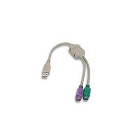 adattatore usb manhattan idata y-ps2/usb connette facilmente due periferiche ps2 su una singola usb, ideale per connettere tastiere e mouse, connettori in pvc con antistrappo,